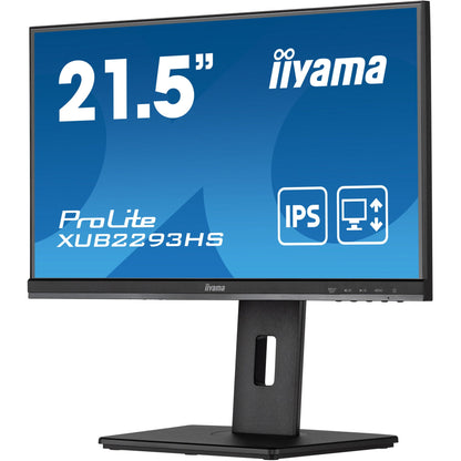 Dark Cyan Iiyama ProLite XUB2293HS-B5 21.5” IPS 3-side Ultra Thin Border Monitor with Height Adjustable Stand