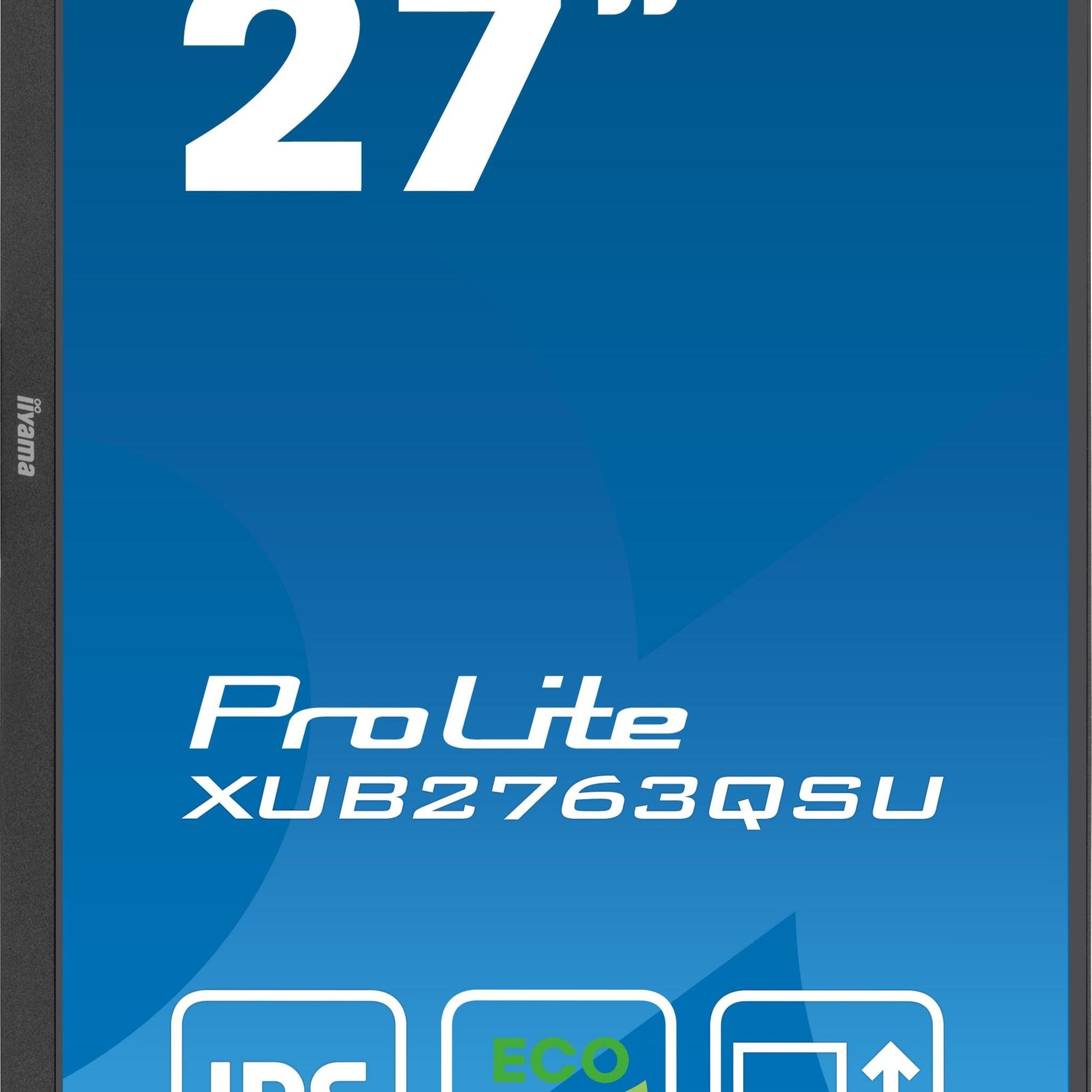 Dark Cyan iiyama XUB2763QSU-B1 27" IPS QHD Desktop Monitor with B-Class Energy Rating