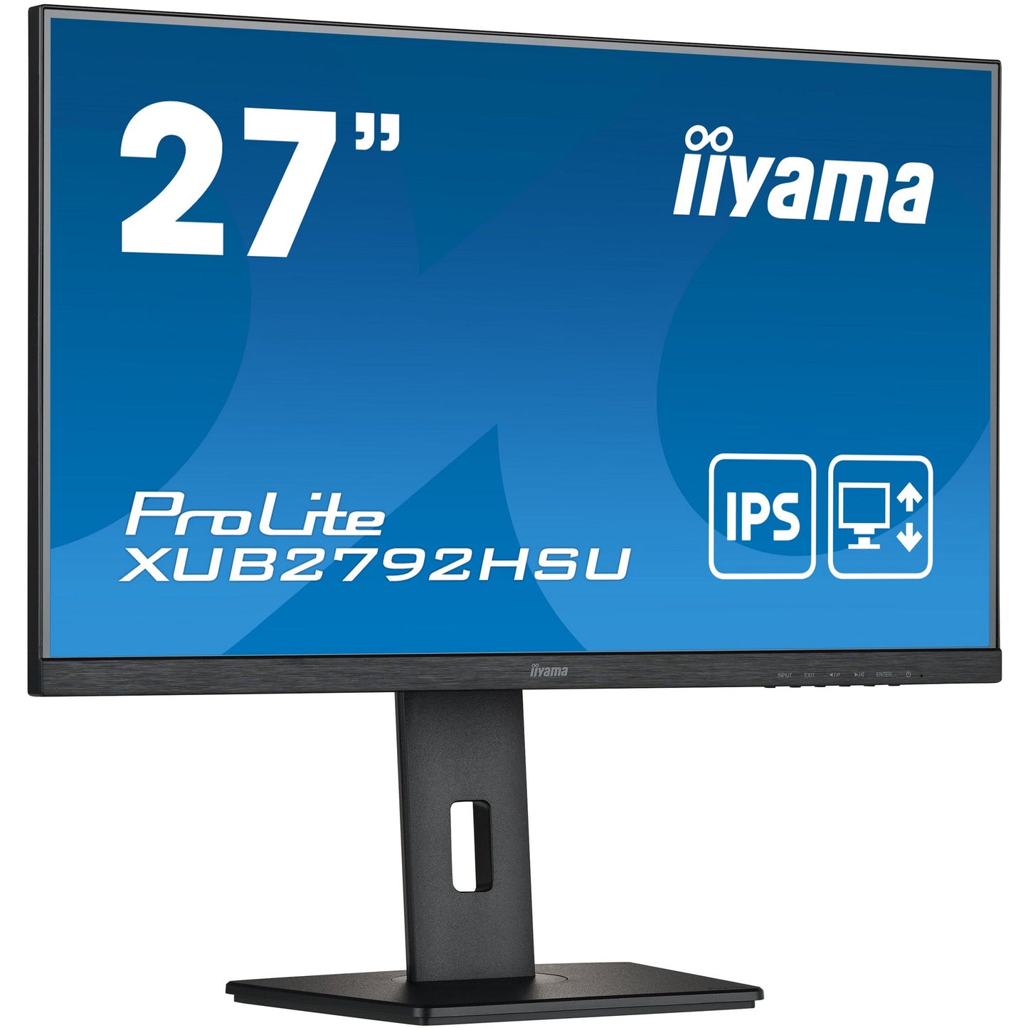 Dark Cyan iiyama ProLite XUB2792HSU-B5 27” IPS monitor with Height Adjust Stand