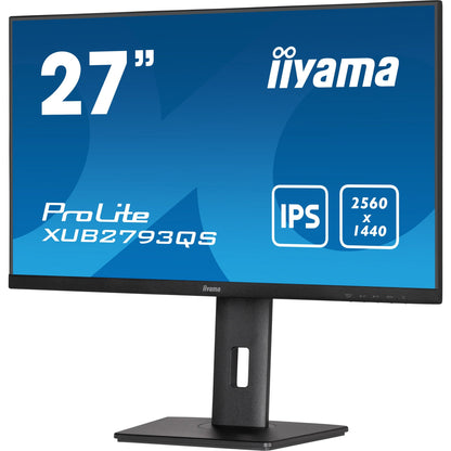 Dark Cyan Iiyama ProLite XUB2793QS-B1 27” WQHD 2560 x 1440 IPS Monitor with Height Adjust Stand