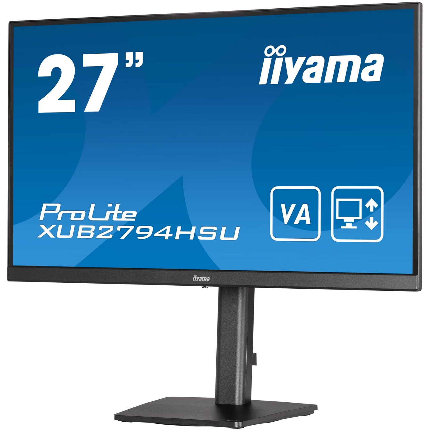 Dark Cyan Iiyama ProLite XUB2794HSU-B1 27” Full HD VA monitor and Height Adjustable Stand