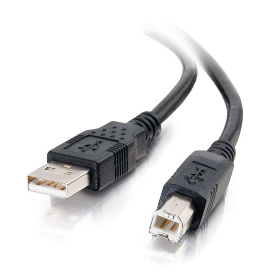 Light Gray C2G 3m USB 2.0 A/B Cable - Black (9.8 ft)