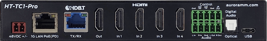 Dark Slate Gray Aurora HT-TC1-PRO 4 Input 4K60 4:4:4 uncompressed HDBaseT 2.0 Transceiver 330ft