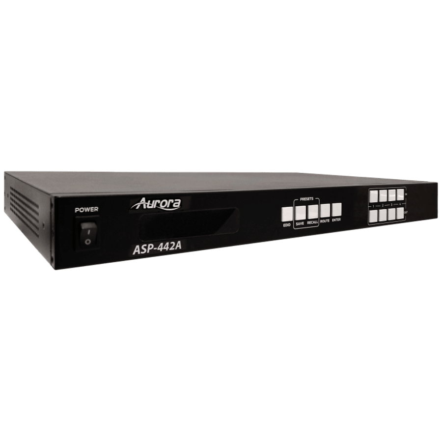 Black Aurora Multimedia ASP-442A 4x4 HDMI 2.0A Matrix 4K60Hz UHD