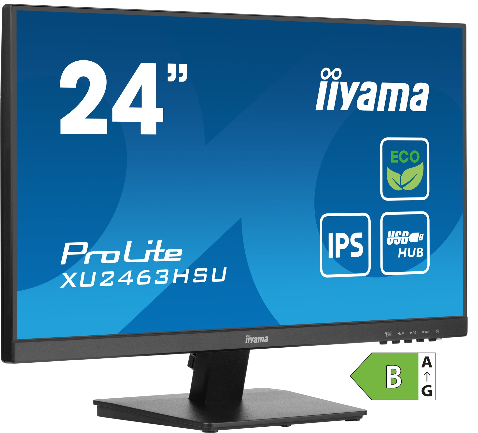 Dark Cyan iiyama ProLite XU2463HSU-B1 24" IPS, Full HD panel with B energy class