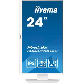 Dark Cyan iiyama ProLite XUB2492HSU-W6 24" IPS 100Hz Full HD Display with HAS in White