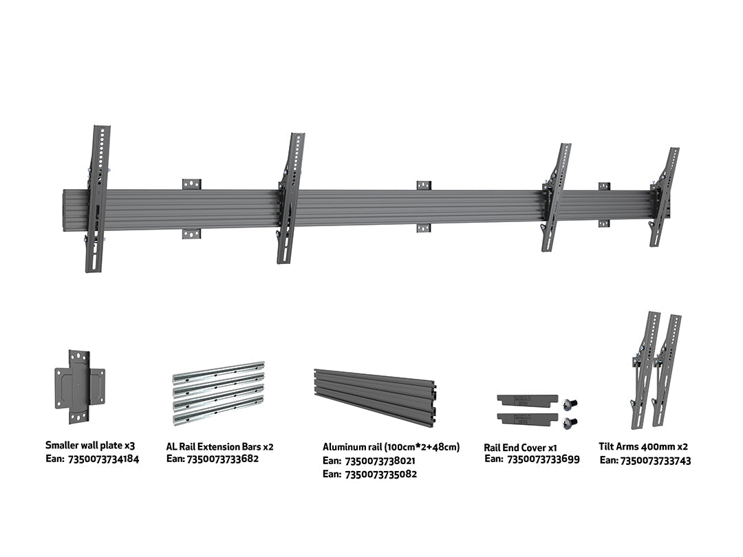 Dim Gray Multibrackets M Wallmount Pro MBW2UHD Tilt Black