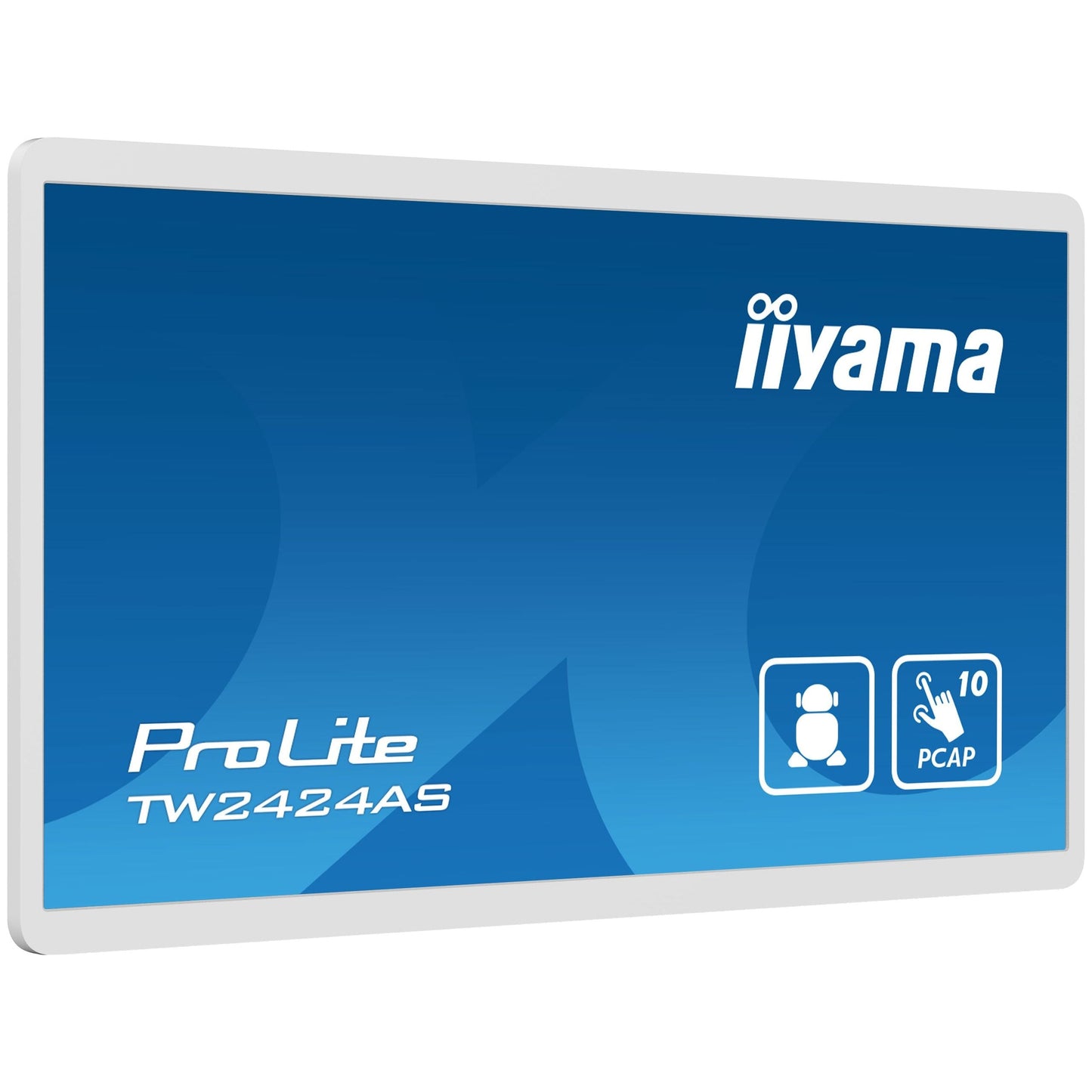Dark Cyan iiyama TW2424AS-W1 Signage Display Digital signage flat panel 60.5 cm (23.8") Wi-Fi 250 cd/m² 4K Ultra HD Black Touchscreen Built-in processor Android 24/7
