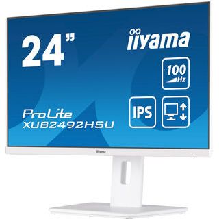 Dark Cyan iiyama ProLite XUB2492HSU-W6 24" IPS 100Hz Full HD Display with HAS in White
