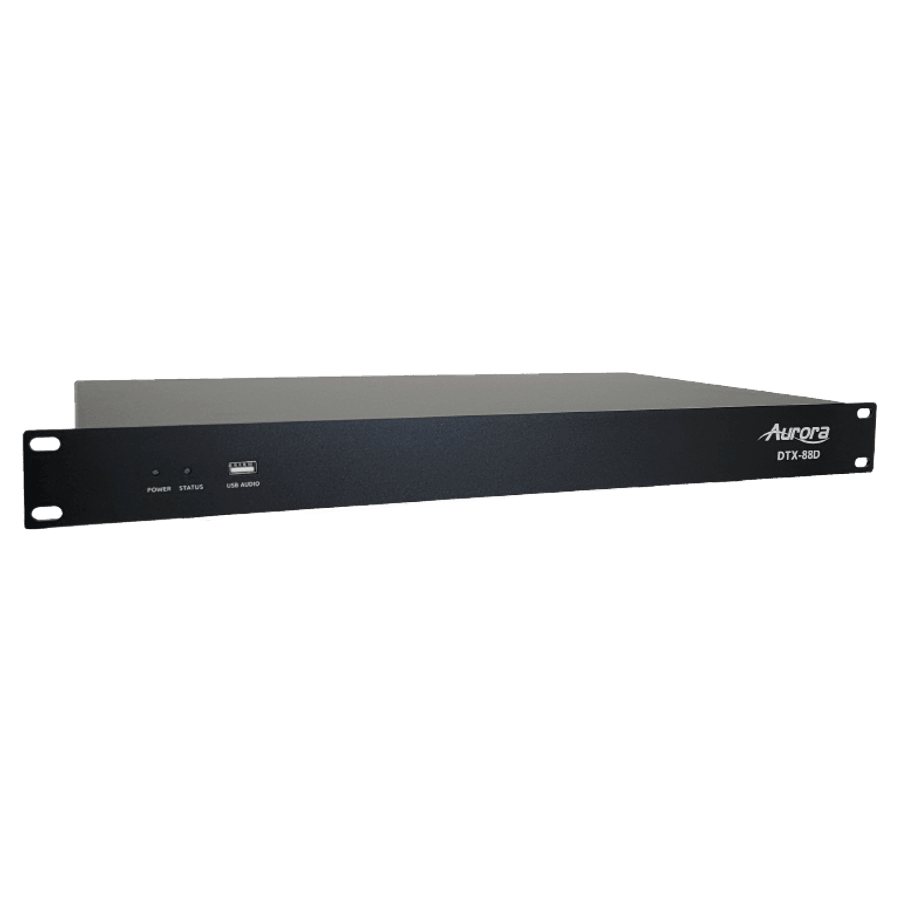 Light Slate Gray Aurora DTX-88D 8x8 Dante DSP with 8x8 analog in and out