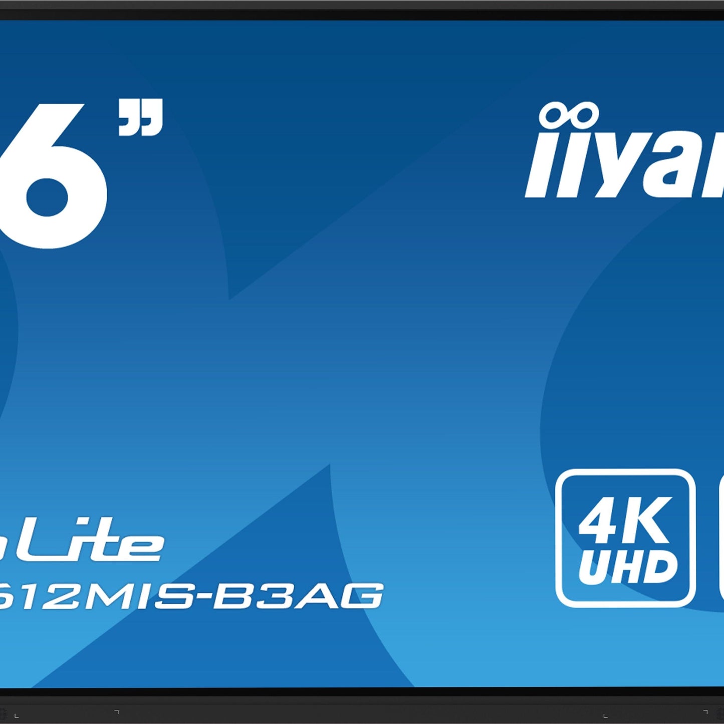 Dark Cyan iiyama TE8612MIS-B3AG Signage Display Kiosk design 2.18 m (86") LCD Wi-Fi 400 cd/m² 4K Ultra HD Black Touchscreen Built-in processor Android 11 24/7