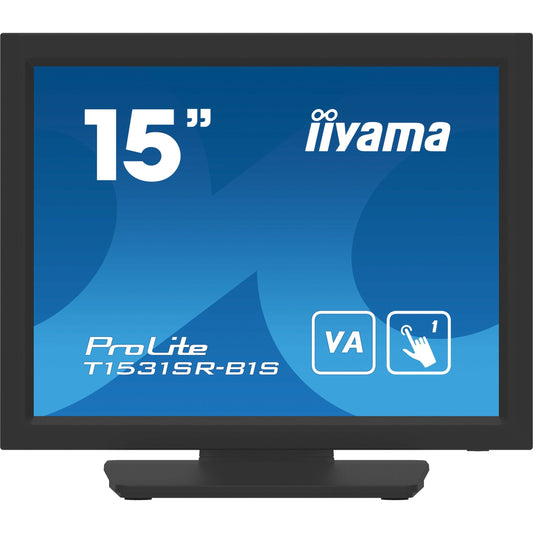 Dark Cyan iiyama T1531SR-B1S POS monitor 38.1 cm (15") 1024 x 768 pixels XGA Touchscreen