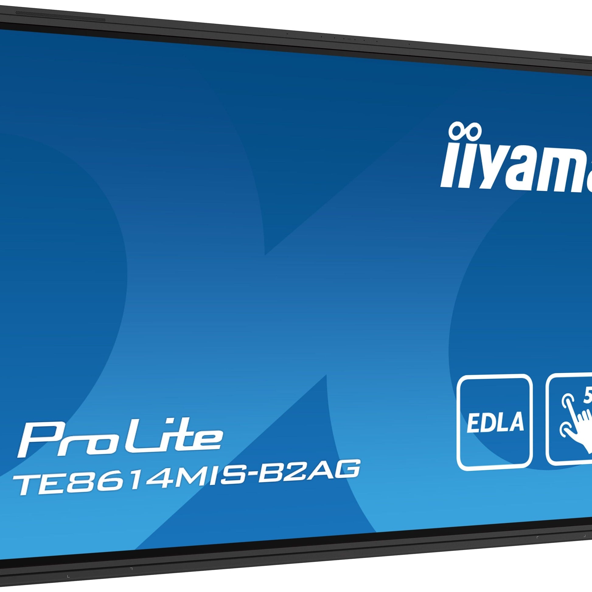 Dark Cyan iiyama PROLITE TE8614MIS-B2AG Digital signage flat panel 2.18 m (86") LCD Wi-Fi 435 cd/m² 4K Ultra HD Black Touchscreen Built-in processor Android 24/7