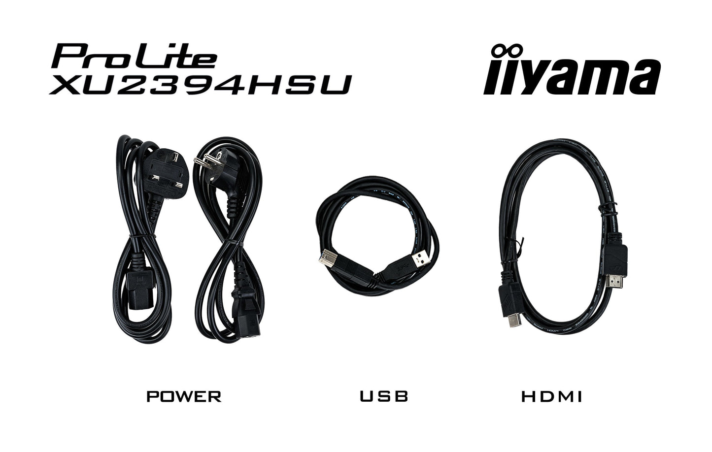 Black iiyama ProLite XU2293HSU-B6 21.5" 1920 x 1080 pixels Full HD LED Display