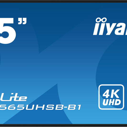 Dark Cyan iiyama LH5565UHSB-B1 Signage Display Kiosk design 138.7 cm (54.6") LED Wi-Fi 800 cd/m² 4K Ultra HD Black Built-in processor Android 11 24/7