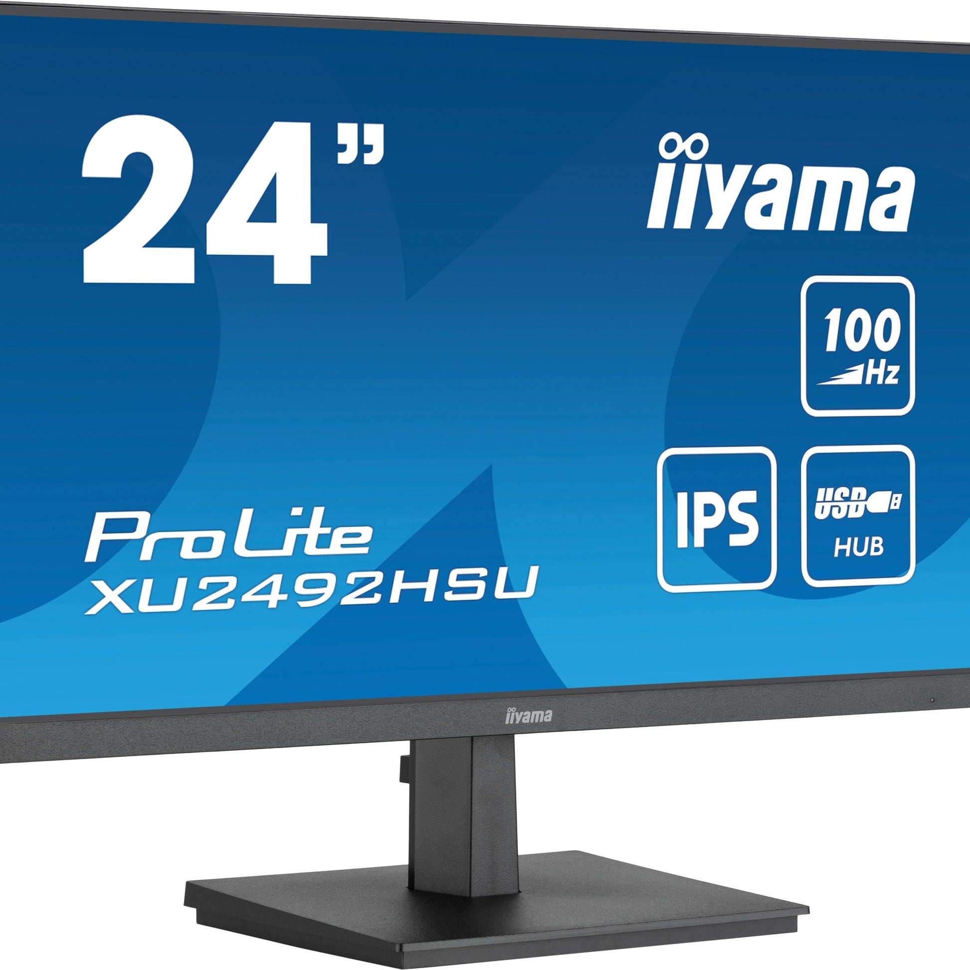 Dark Cyan iiyama ProLite XU2492HSU-B6 24" IPS 1920 x 1080 pixels Full HD LED Display Black