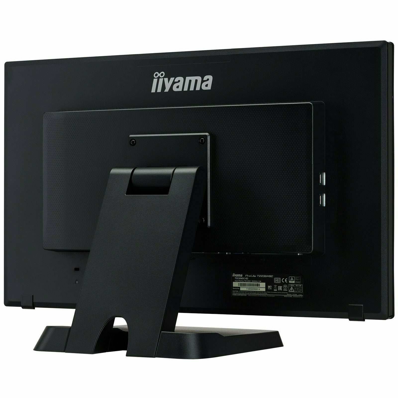 Black iiyama ProLite T2236MSC-B2 22" 10 point Touch Screen with edge-to-edge glass and AMVA panel