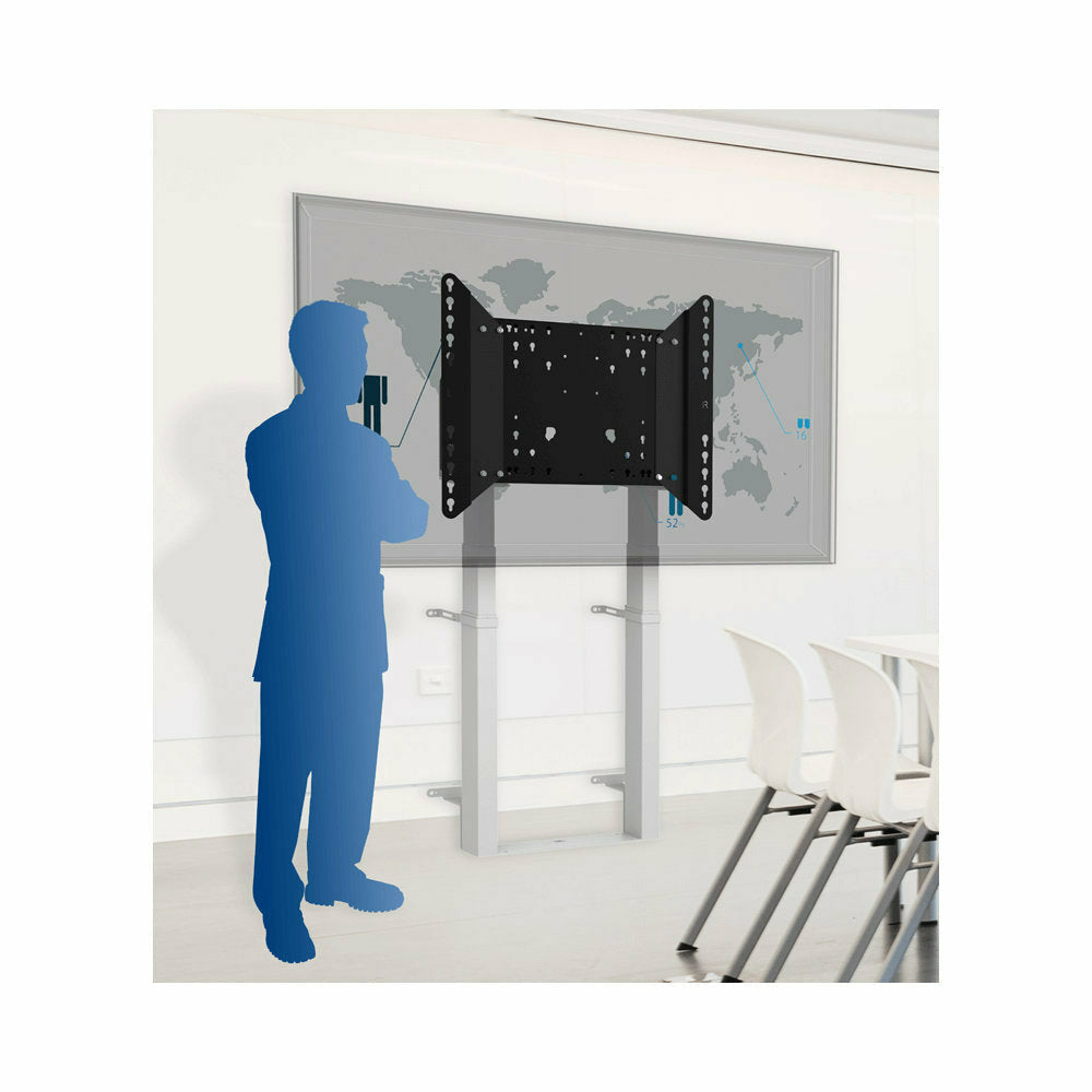 Light Gray Iiyama MD 052W7150K Floor supported wall lift for Large Touchscreens/Large Format Displays up to 86"
