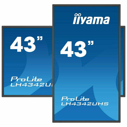 Dark Cyan iiyama ProLite LH4342UHS-B3 43" IPS 4K LFD 18/7 with Android 8.0 and iiyama N-sign integrated Signage Platform