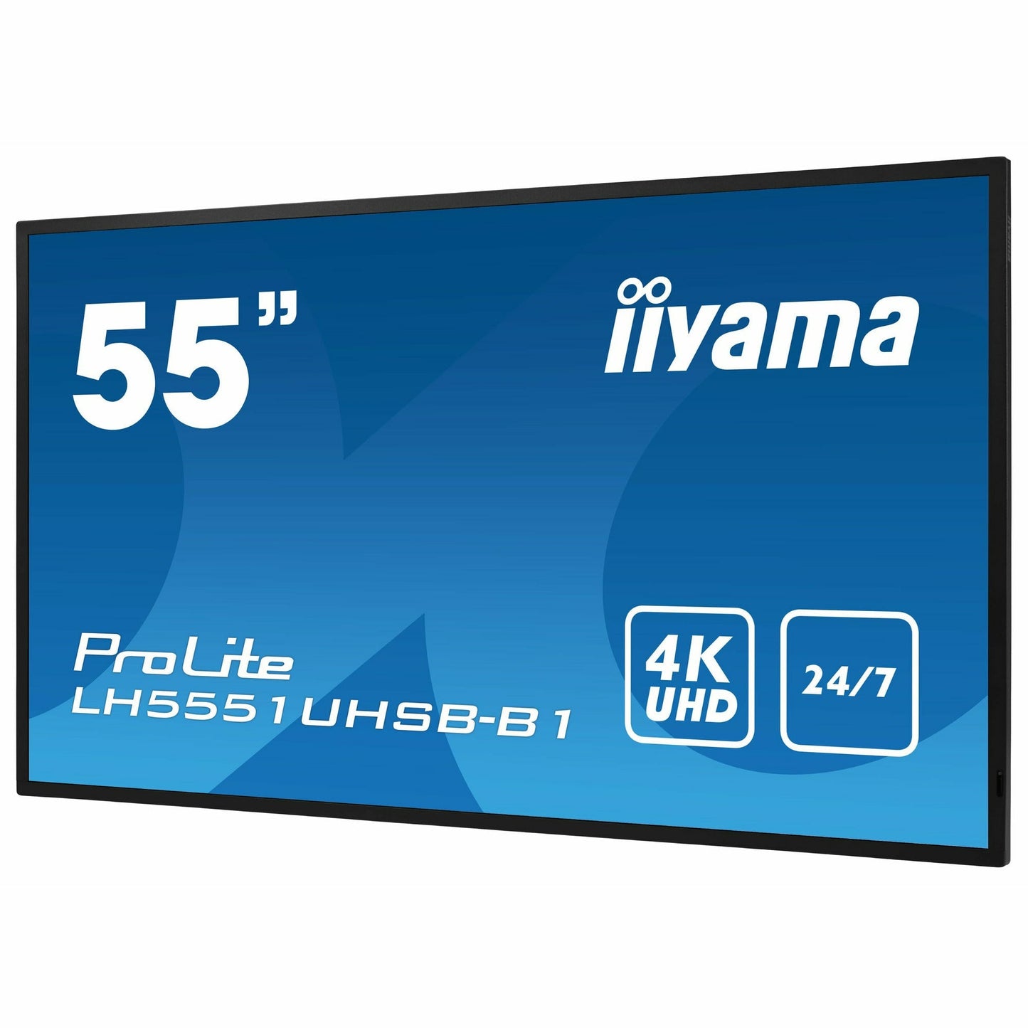 Dark Cyan Iiyama ProLite LH5551UHSB-B1 55" IPS 4K UHD Professional 24/7 Digital Signage Display with Intel SDM Slot