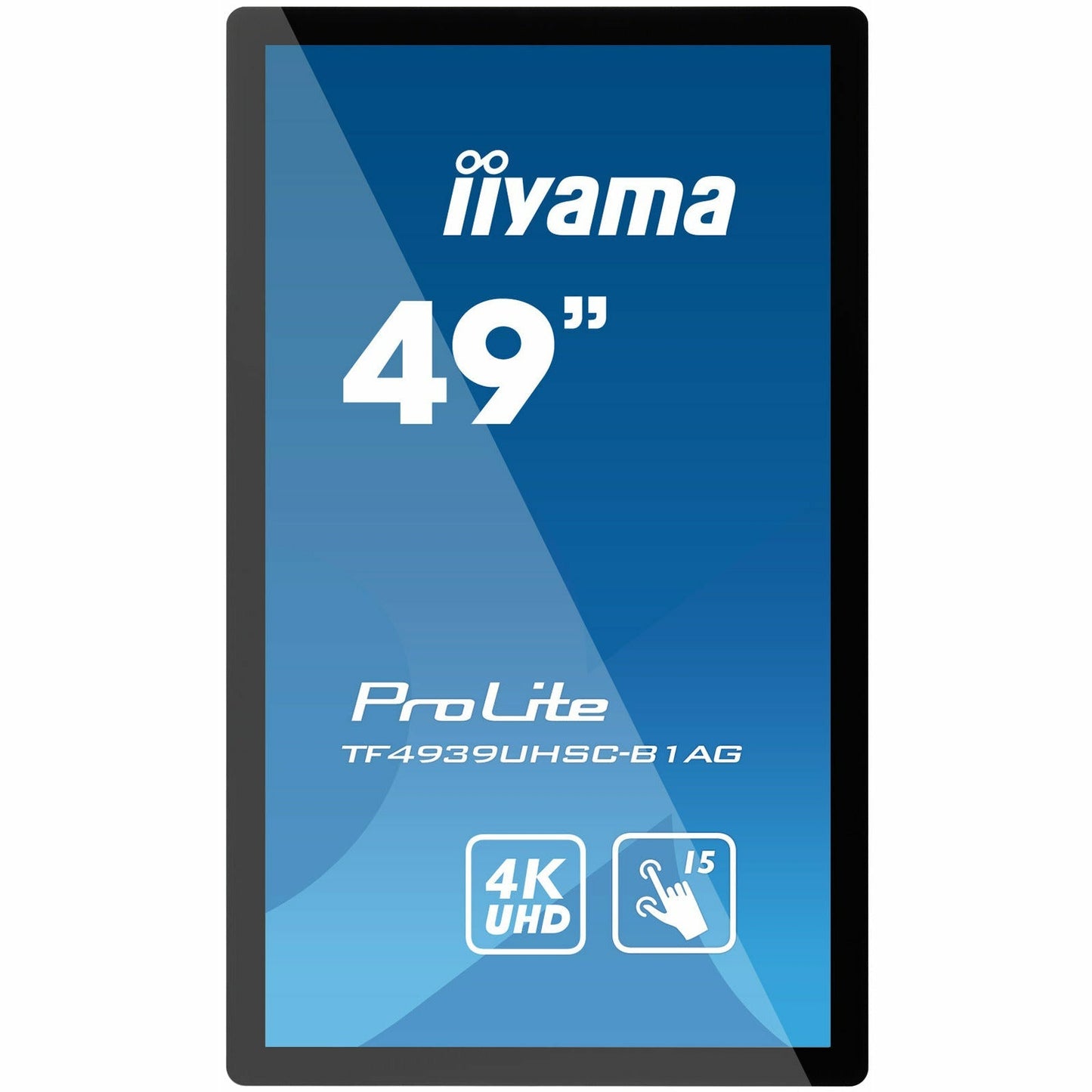 Steel Blue iiyama ProLite TF4939UHSC-B1AG 49" Open Frame IPS 15pt PCAP IPS 4K Touch Screen with Anti Glare