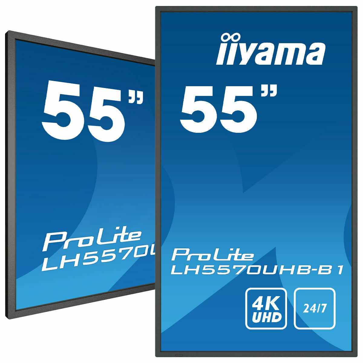 Dark Cyan iiyama ProLite LH5570UHB-B1 55" Large Format Display with 24/7, 4K UHD, Android 9.0 and 700cd/m² High Brightness
