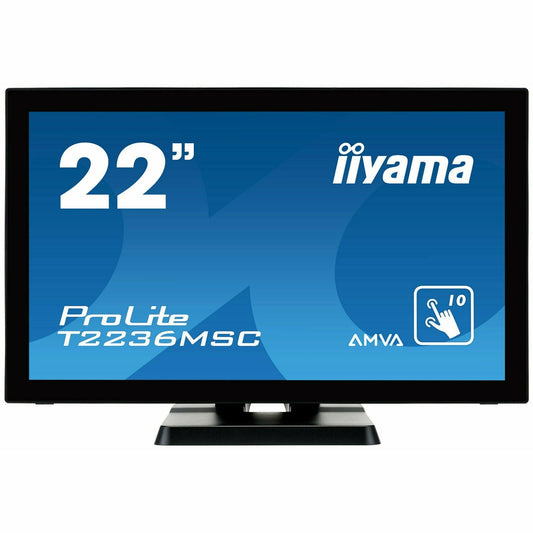 Dark Cyan iiyama ProLite T2236MSC-B2 22" 10 point Touch Screen with edge-to-edge glass and AMVA panel