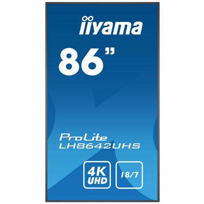 Dark Cyan iiyama ProLite LH8642UHS-B3 86" IPS 4K LFD 18/7 with Android 8.0 and iiyama N-sign integrated Signage Platform