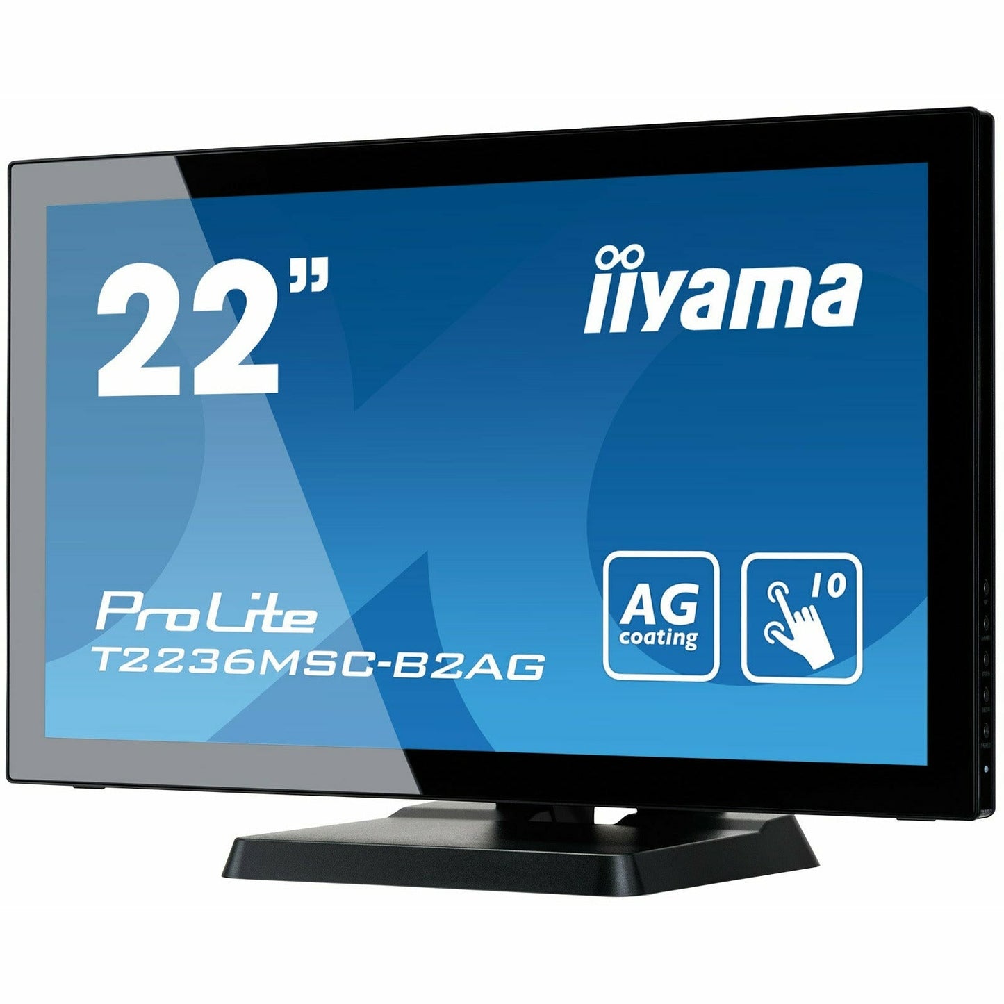 Steel Blue iiyama ProLite T2236MSC-B2AG 22" 10 point Touch Screen with Edge-To-Edge Glass and Anti Glare Coating
