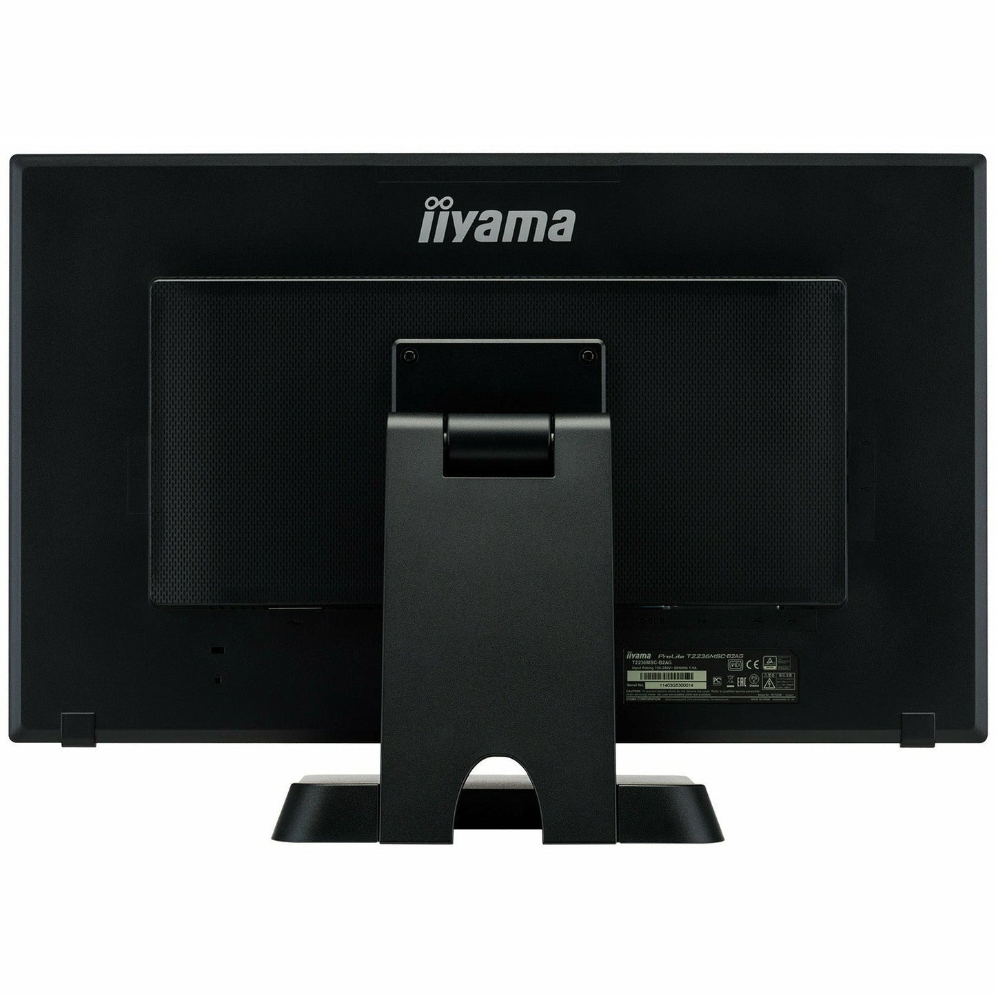 Black iiyama ProLite T2236MSC-B2AG 22" 10 point Touch Screen with Edge-To-Edge Glass and Anti Glare Coating