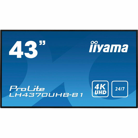 Dark Cyan iiyama ProLite LH4370UHB-B1 43” Large Format Display with 24/7, 4K UHD, Android 9.0 and 700cd/m² High Brightness