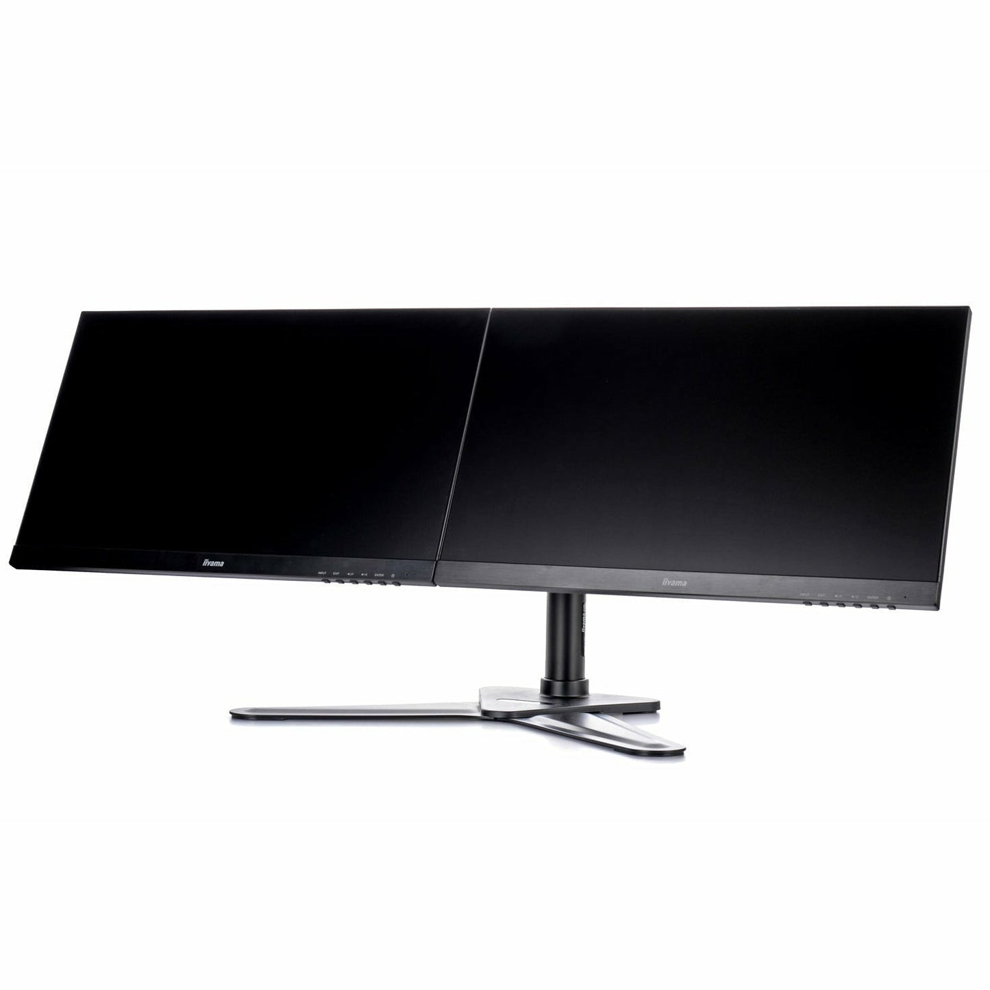 Black iiyama ProLite DS1002D-B1  Dual Screen Desk Top Stand