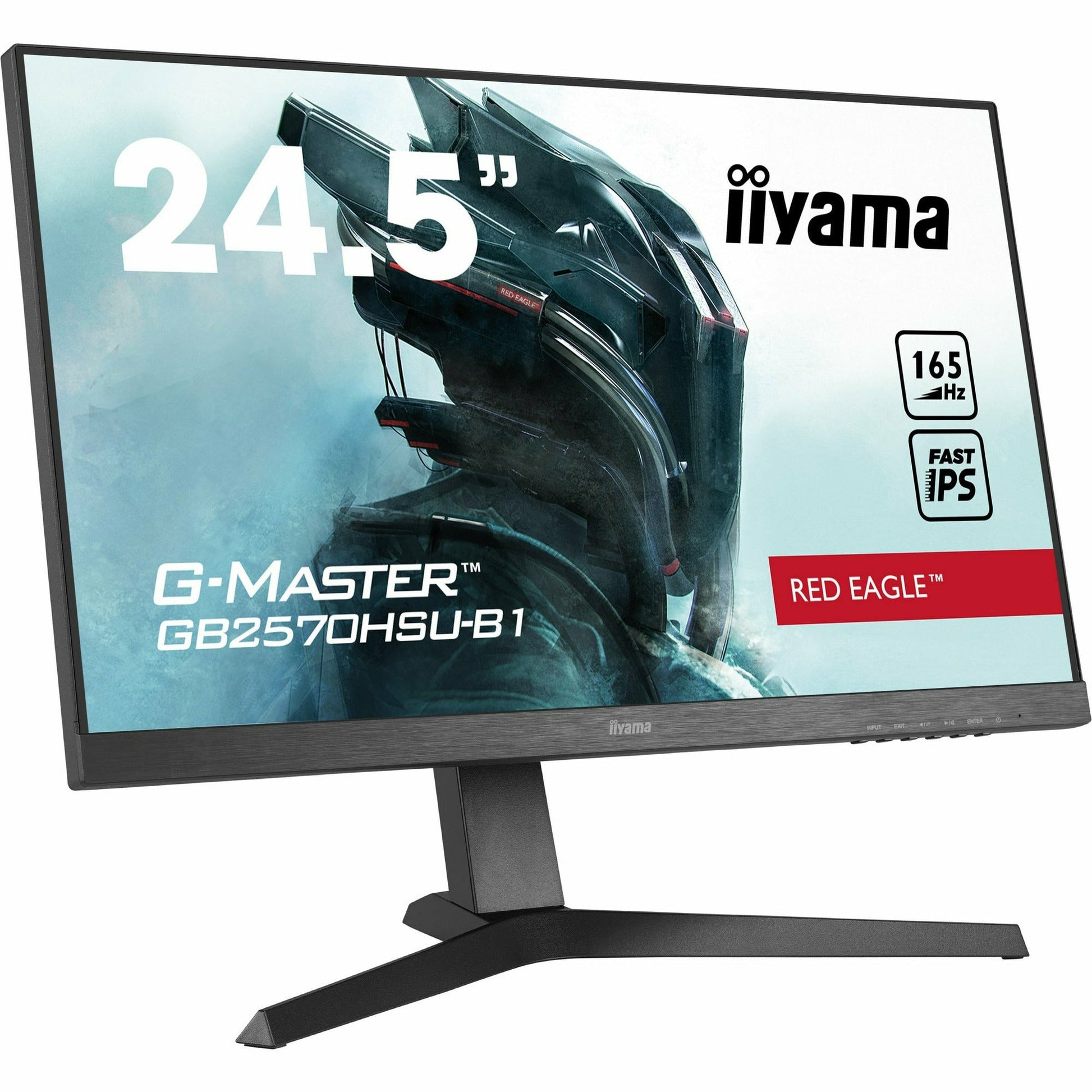 Dark Slate Gray iiyama G-Master GB2570HSU-B1 25" Fast IPS 0.5ms MPRT 165Hz Refresh Gaming Monitor with Height Adjust Stand