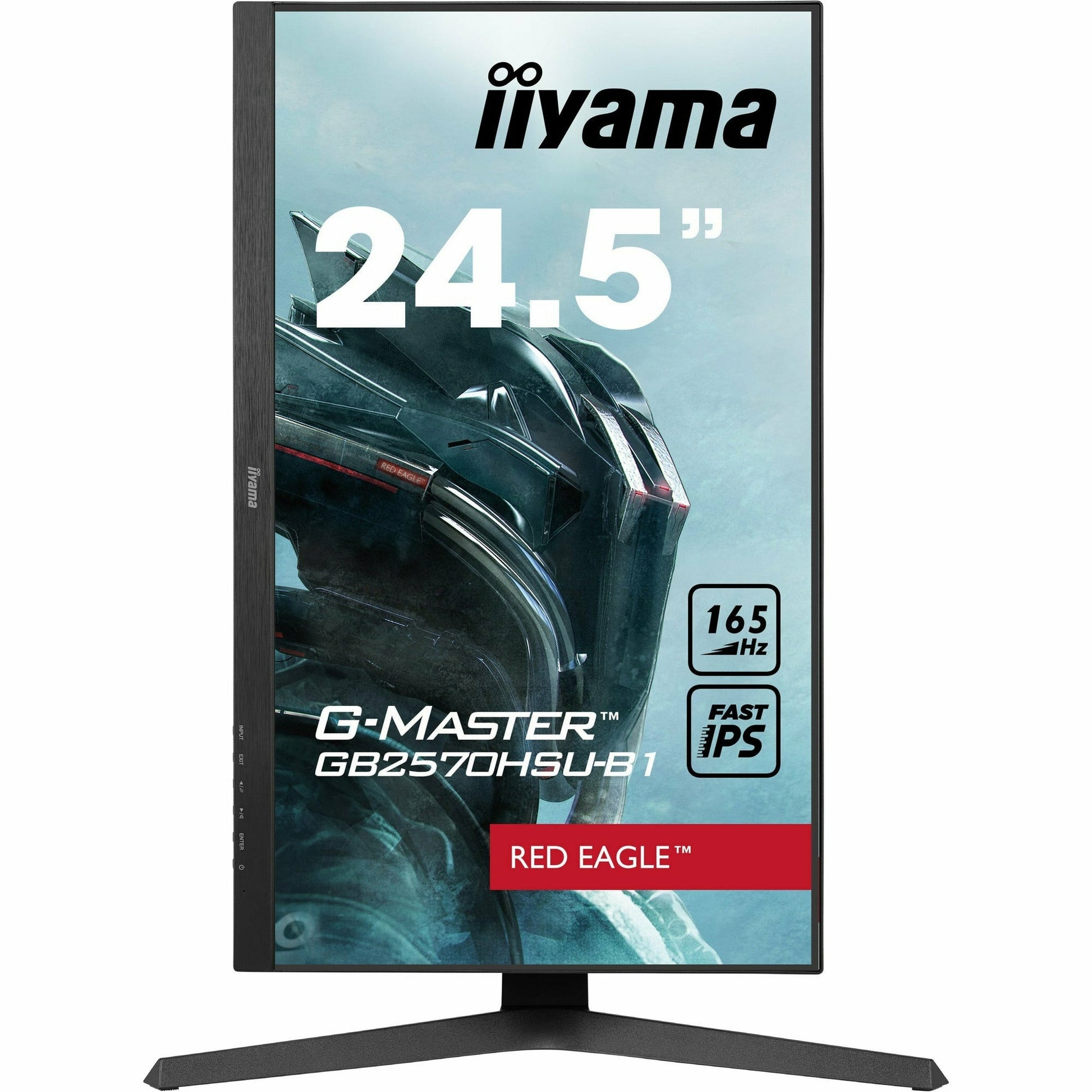 Gray iiyama G-Master GB2570HSU-B1 25" Fast IPS 0.5ms MPRT 165Hz Refresh Gaming Monitor with Height Adjust Stand