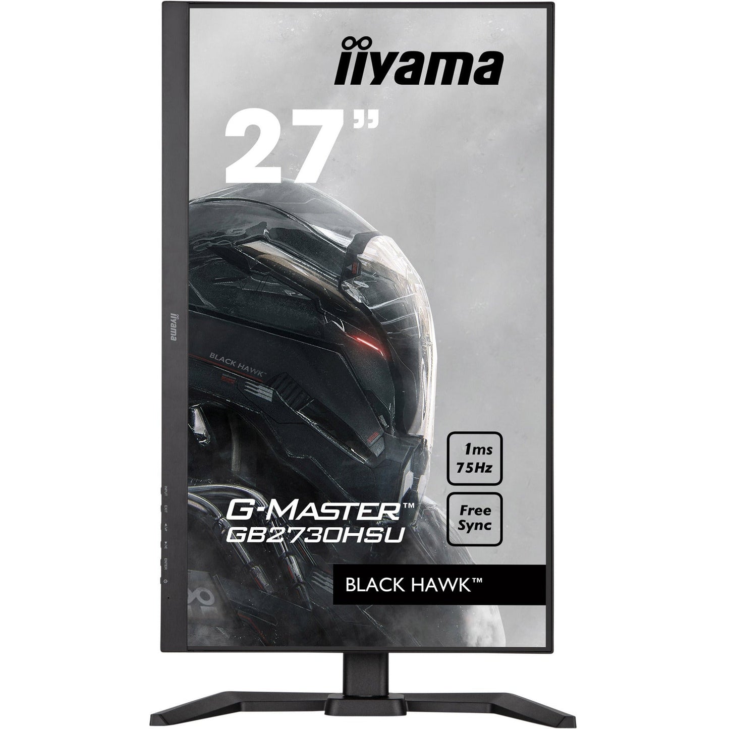 Gray iiyama ProLite GB2730HSU-B5 27" Black Hawk Gaming Monitor with Height Adjust Stand