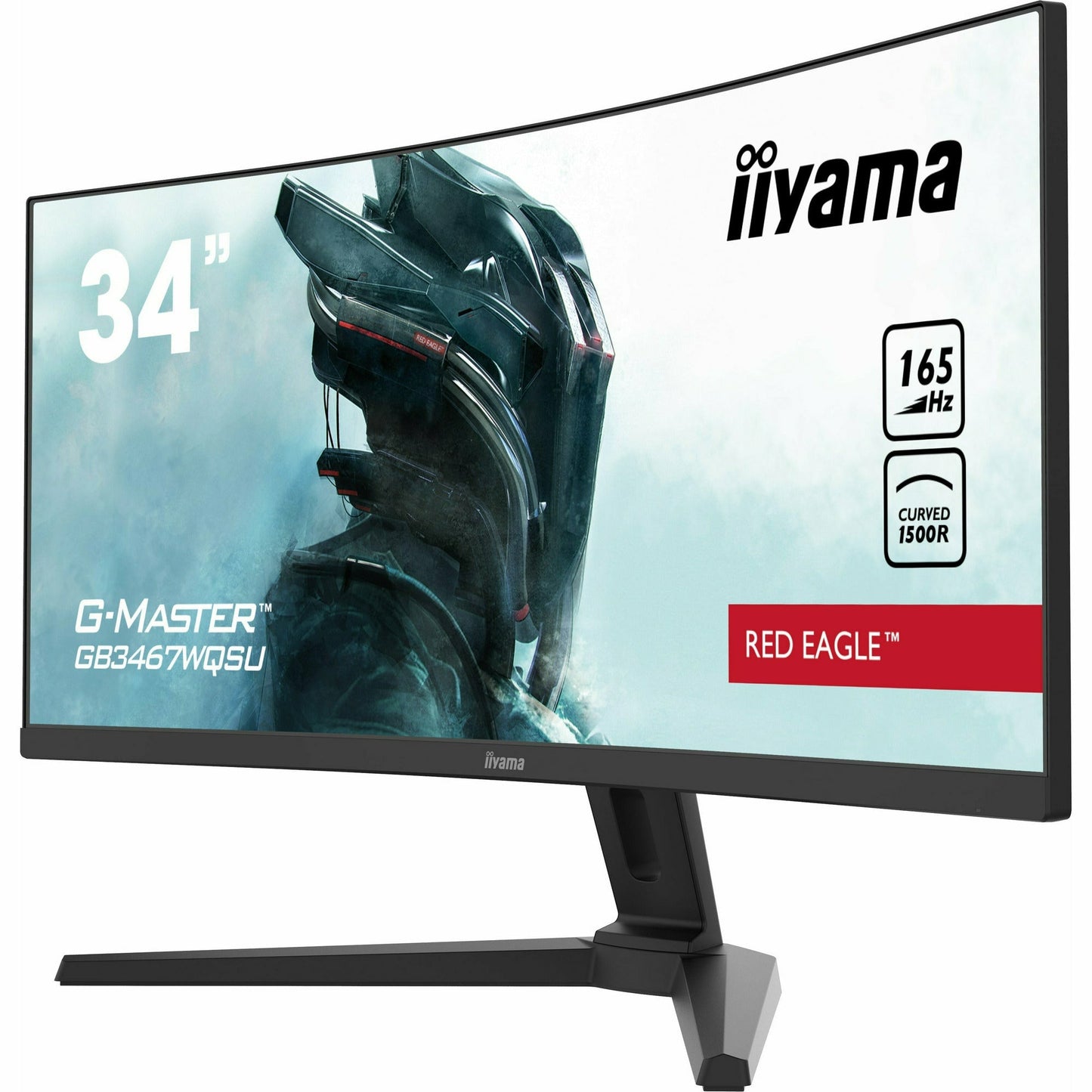 Dark Slate Gray iiyama G-Master GB3467WQSU-B1 Curved 1500R 34" Gaming Monitor