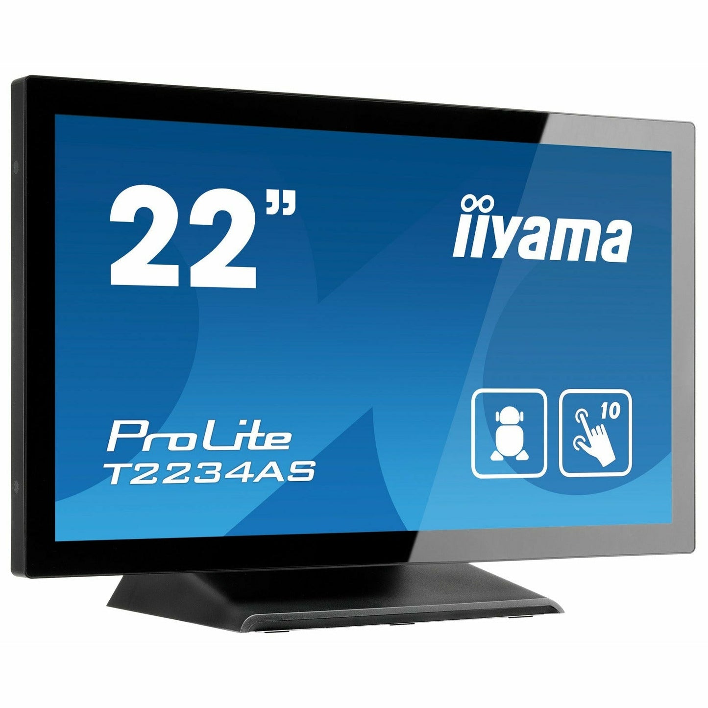 Dark Cyan iiyama ProLite T2234AS-B1 22" Capacitive Touch Screen IPS Display