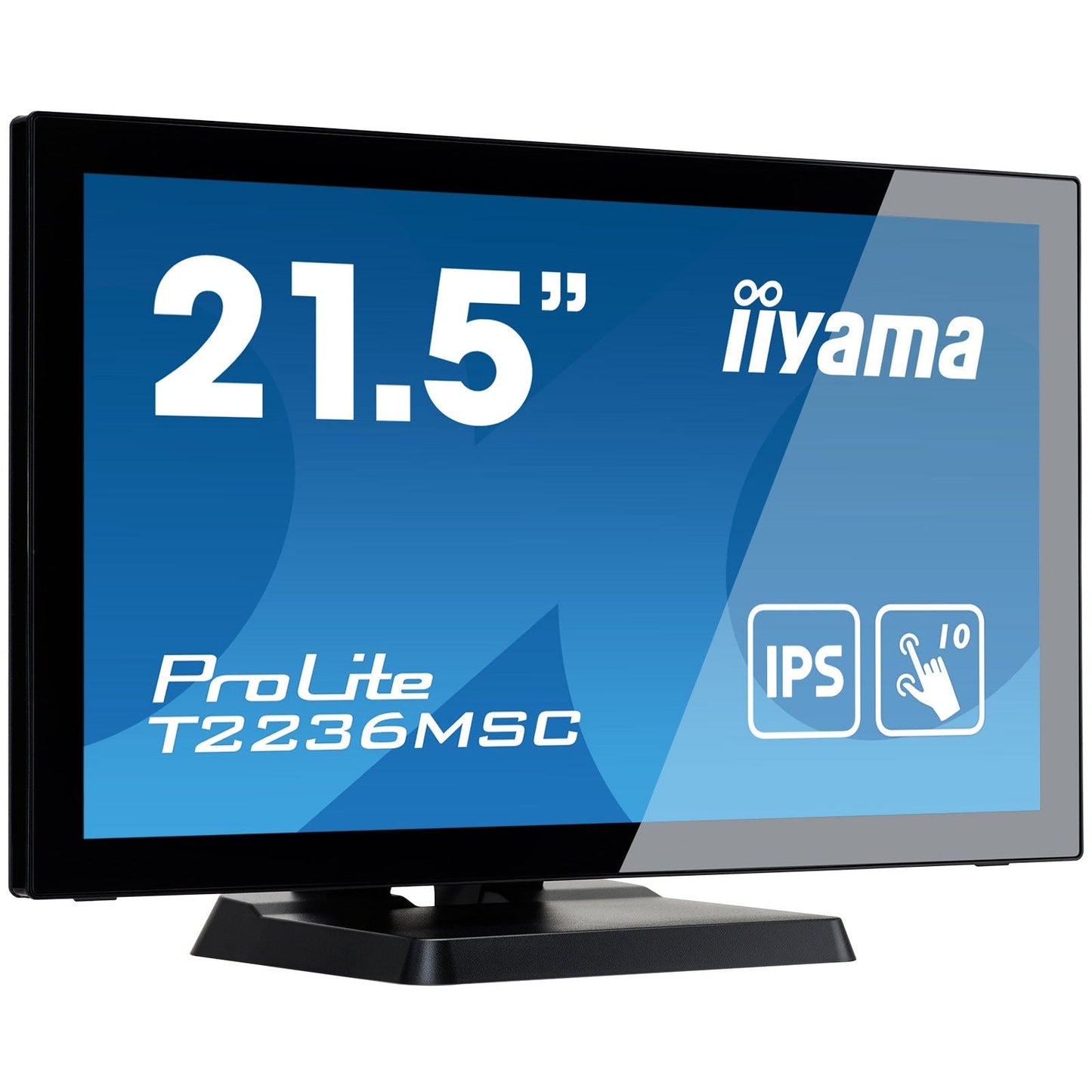 Steel Blue iiyama ProLite T2236MSC-B3 22" 10 point Touch Screen with edge-to-edge glass and AMVA panel