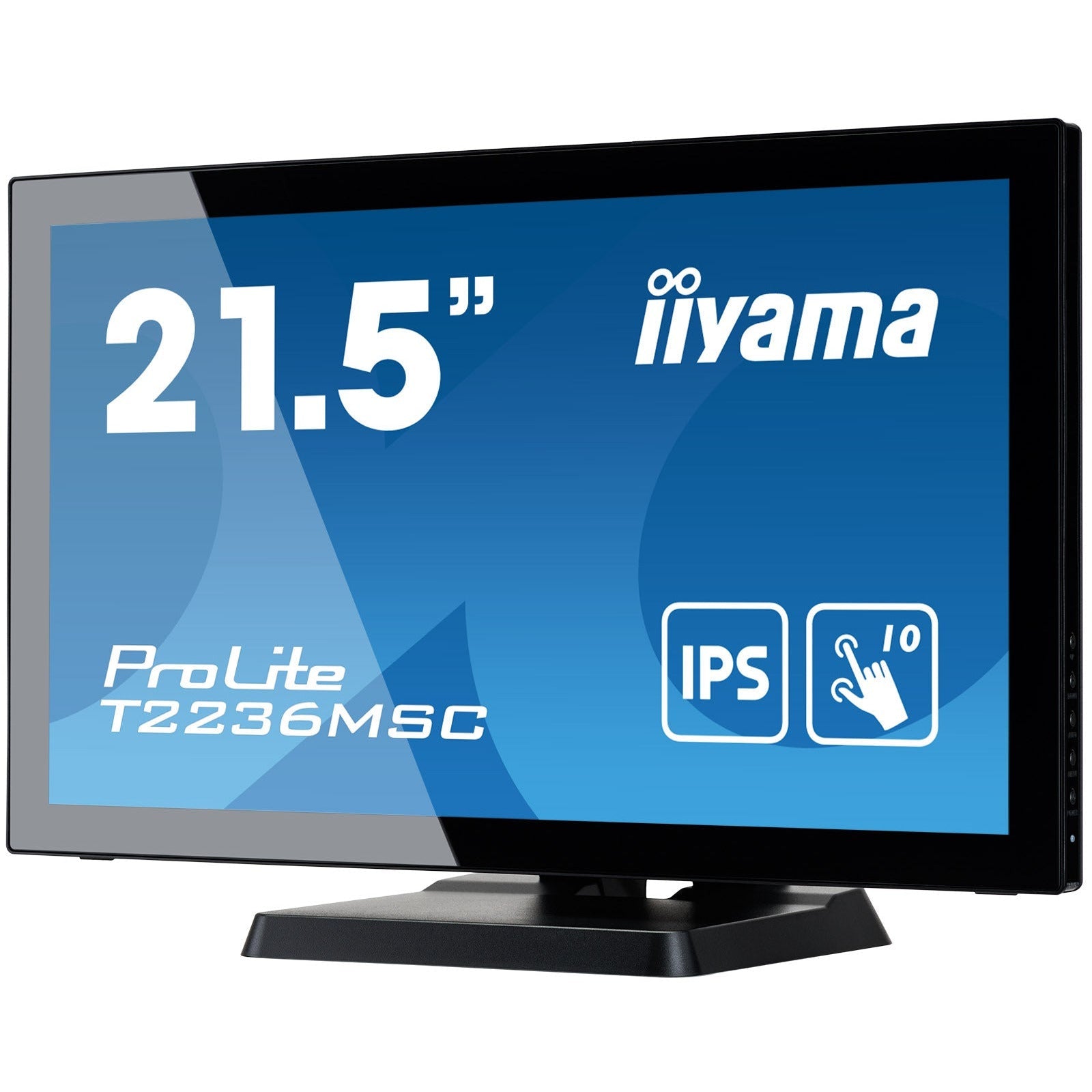 Steel Blue iiyama ProLite T2236MSC-B3 22" 10 point Touch Screen with edge-to-edge glass and AMVA panel