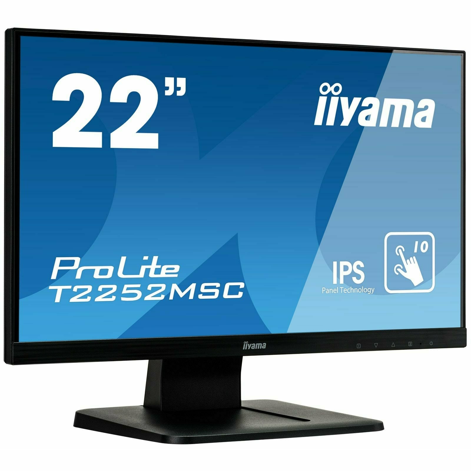 Steel Blue iiyama ProLite T2252MSC-B1 22” P-CAP 10pt IPS Touch Screen Display