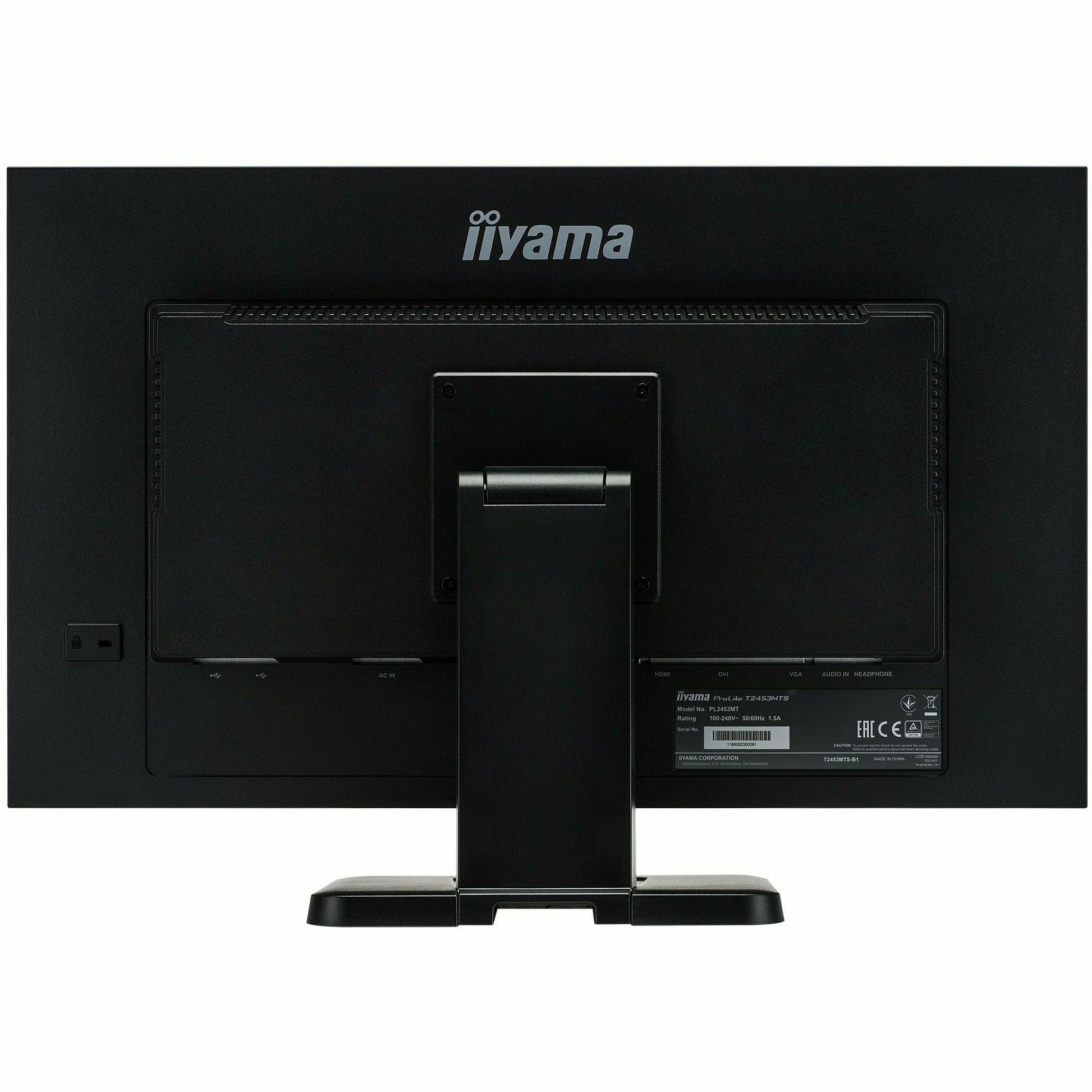 Black iiyama ProLite T2453MTS-B1 24" Optical 2pt Touch Screen