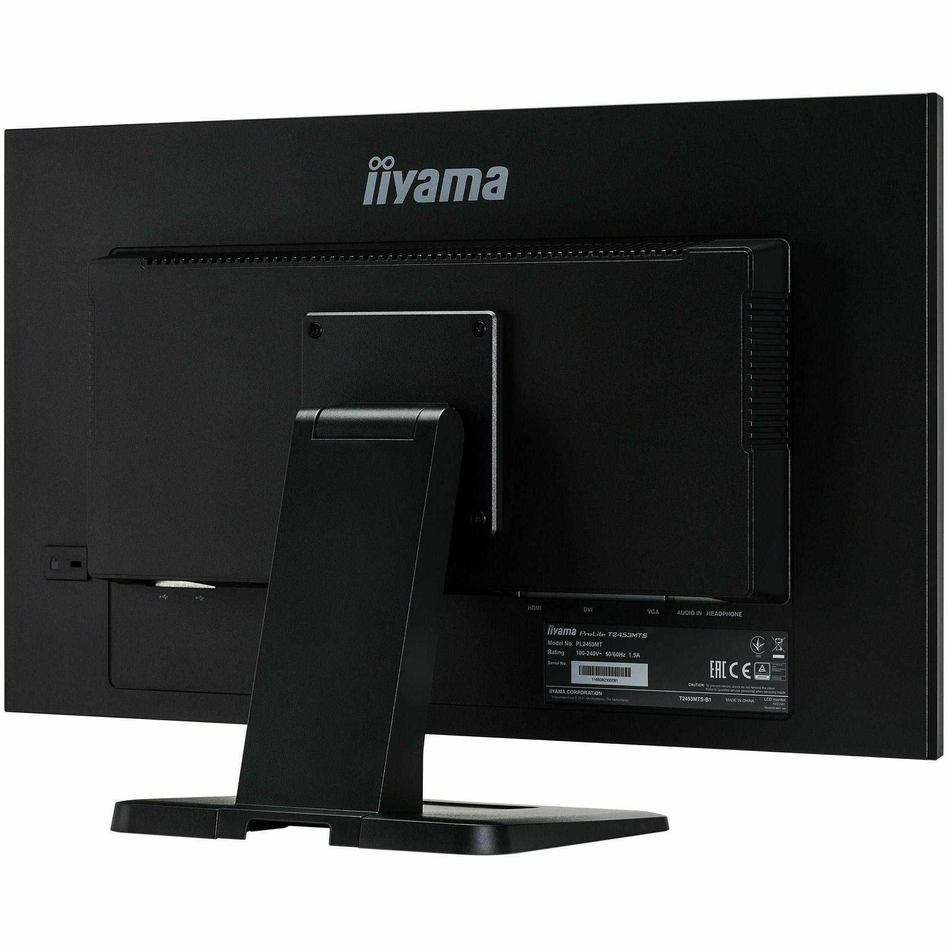 Black iiyama ProLite T2453MTS-B1 24" Optical 2pt Touch Screen