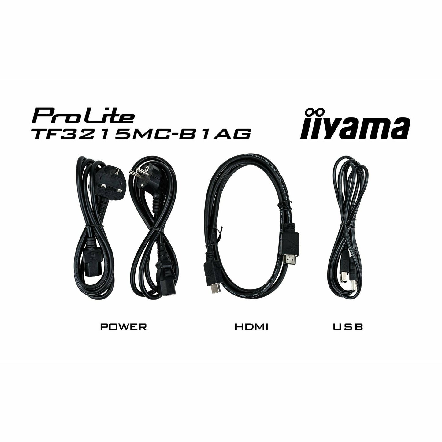Black iiyama ProLite TF3215MC-B1AG 32" Capacitive Touch Screen Display