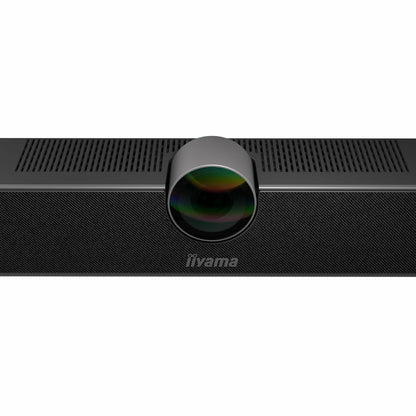 Black iiyama UC CAM120ULB-1 12MP Meeting Room All-in-One Camera Sound Bar