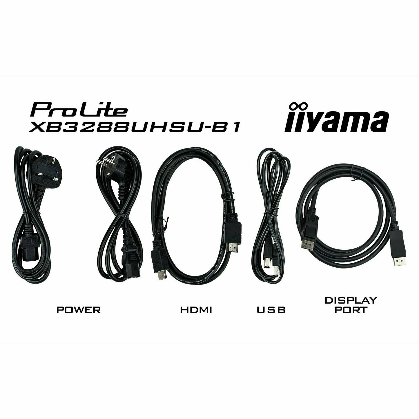 White Smoke iiyama ProLite XB3288UHSU-B1 32'' VA Panel with UHD 4K Resolution