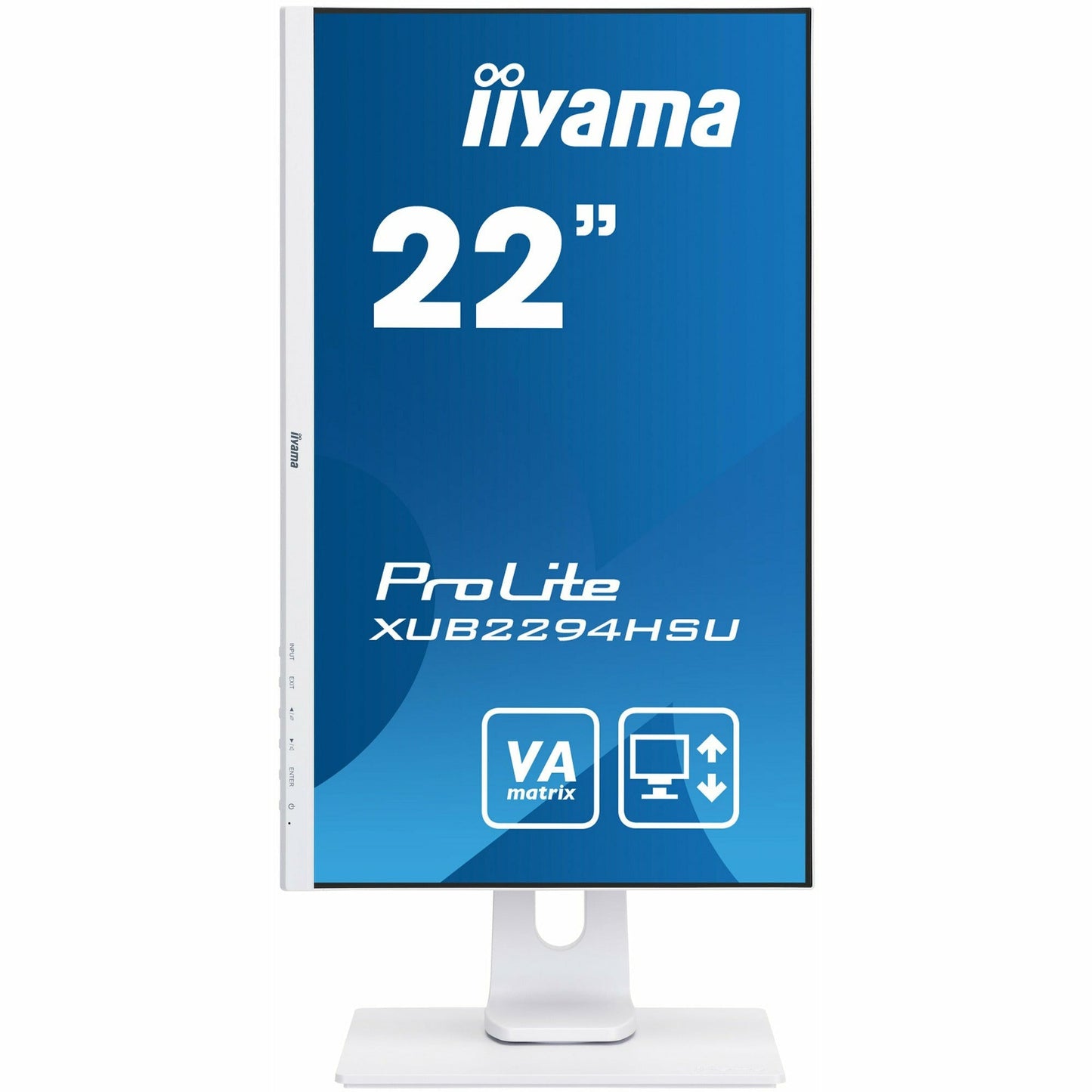 Dark Cyan iiyama ProLite XUB2294HSU-W1 22" LCD HD Monitor in White