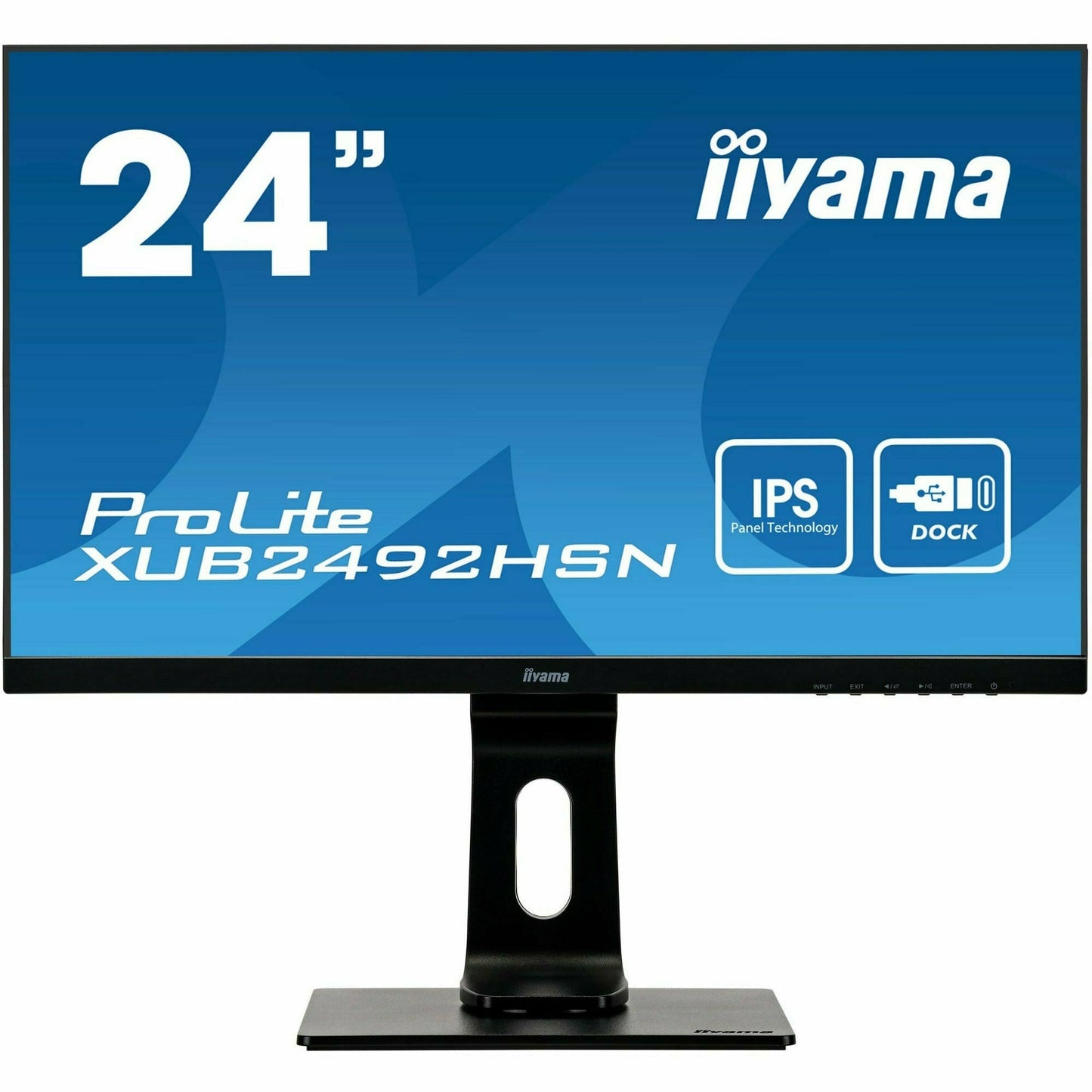 Dark Cyan iiyama Prolite XUB2492HSN-B1 24’’ IPS Display with USB-C dock