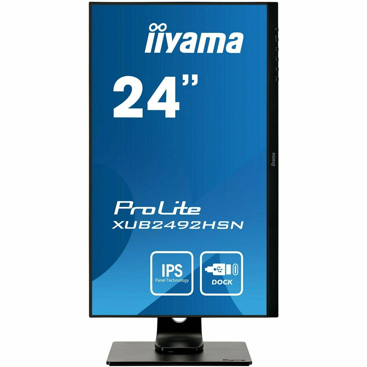 Dark Cyan iiyama Prolite XUB2492HSN-B1 24’’ IPS Display with USB-C dock