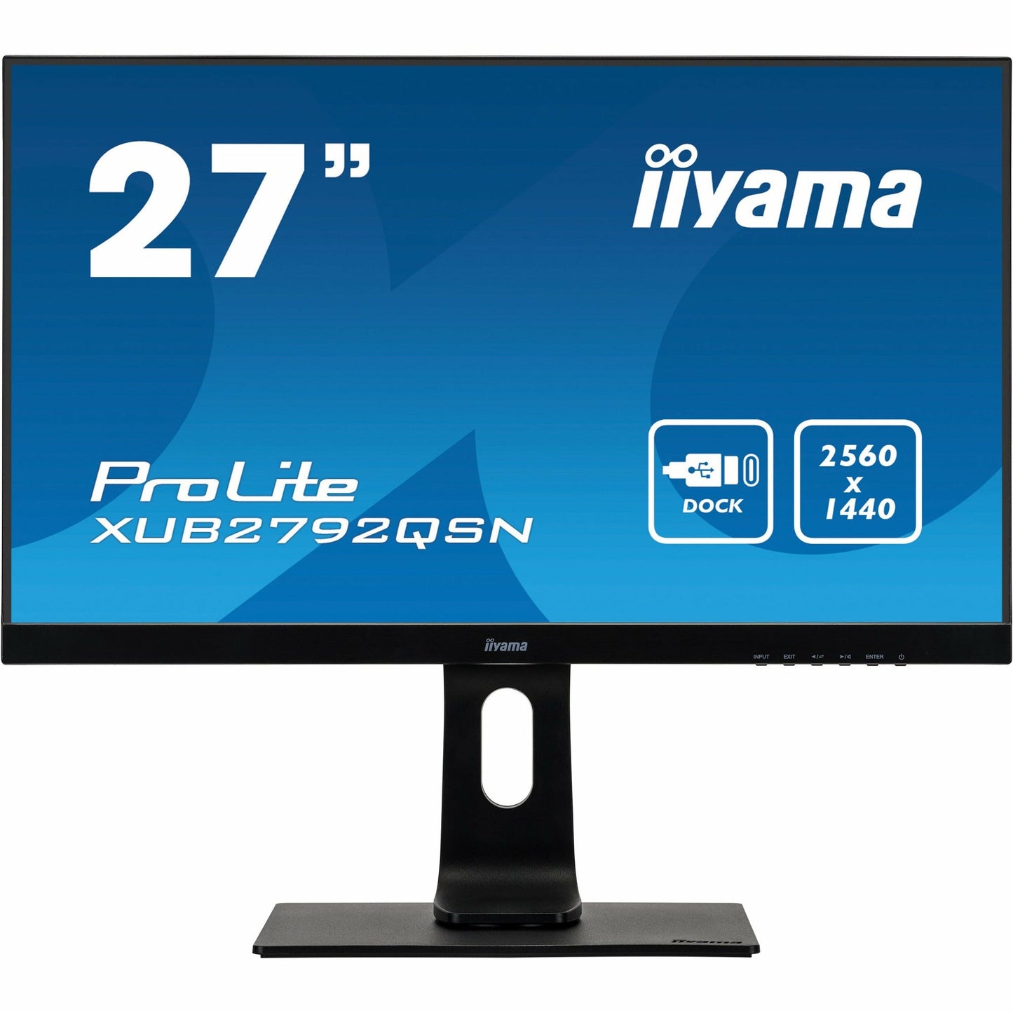 Dark Cyan iiyama Prolite XUB2792QSN-B1 27’’ WQHD IPS Display with USB-C dock