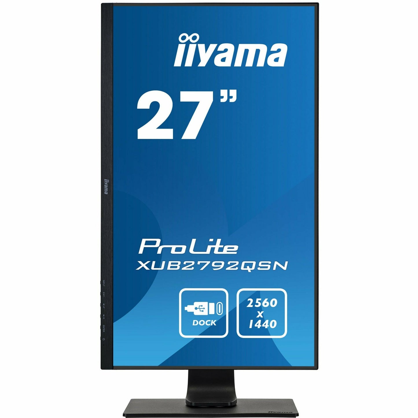 Dark Cyan iiyama Prolite XUB2792QSN-B1 27’’ WQHD IPS Display with USB-C dock